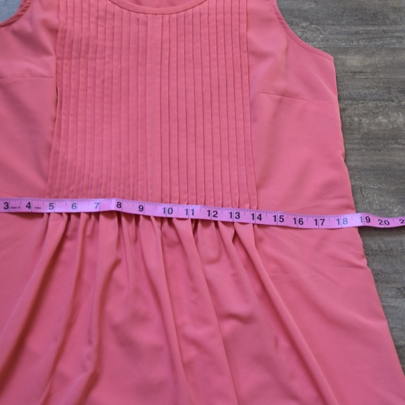 Merona Womens Pintuck Swing Dress in Coral Spice - Picture 5 of 6